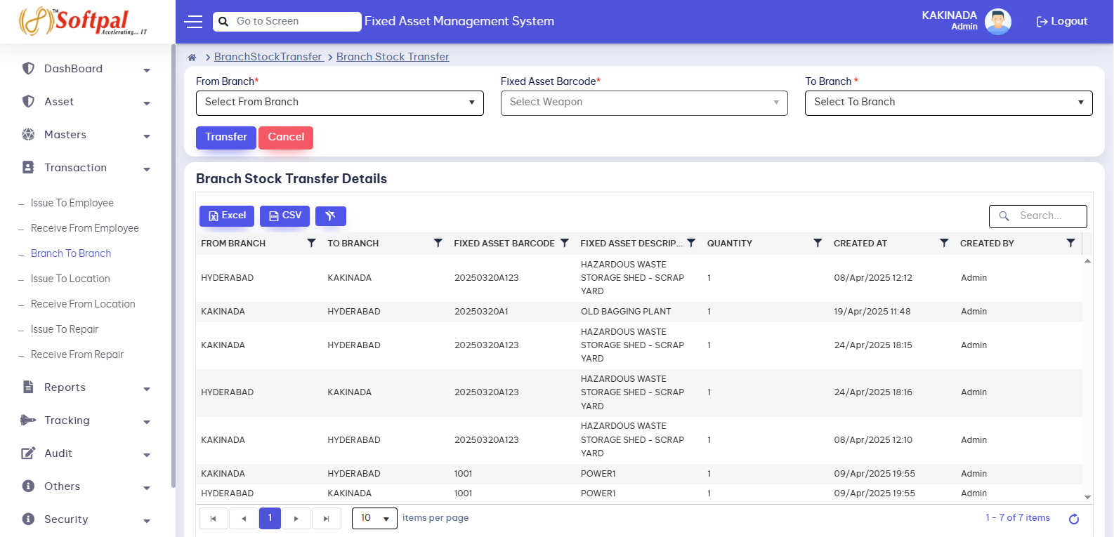 issue to Employee