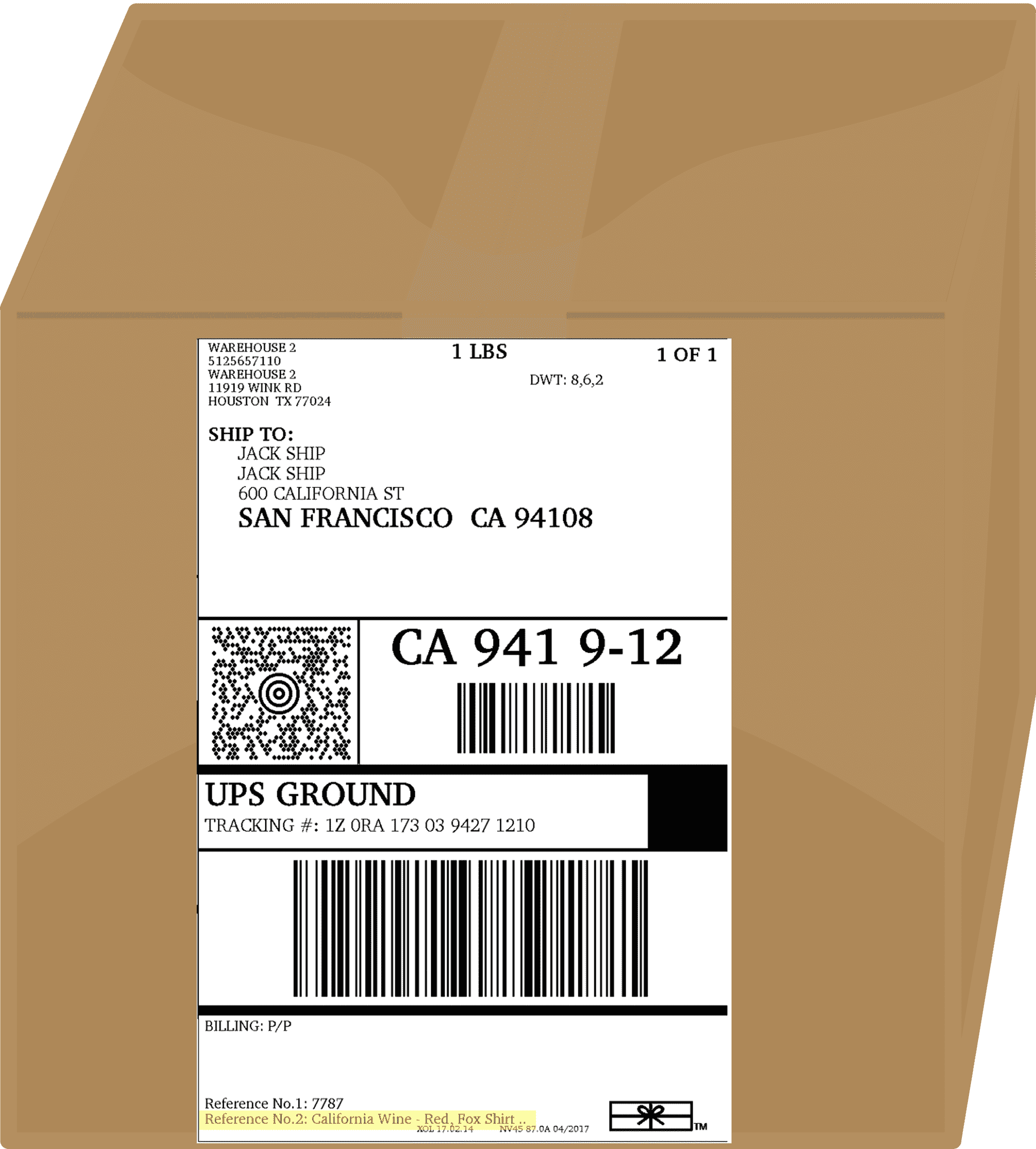  UPS Shipping Label